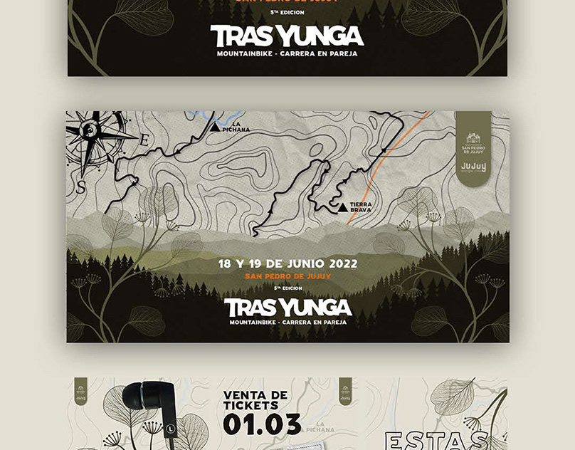 Gráfica de la 5ta edición de la Trasyunga, carrera de mountain bike